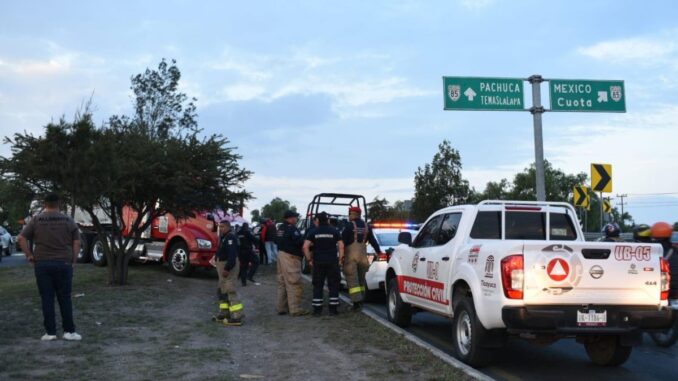 Robo de tractocamión en Tizayuca desata persecución, provoca choque y deja dos detenidos