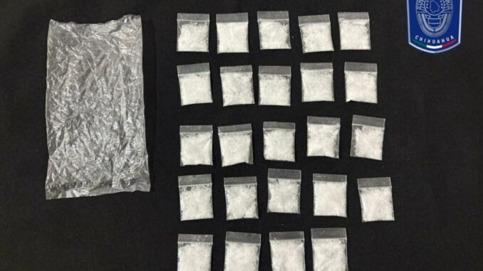 Detiene COE a masculino en posesión de dosis de cristal en Colinas de Juárez
